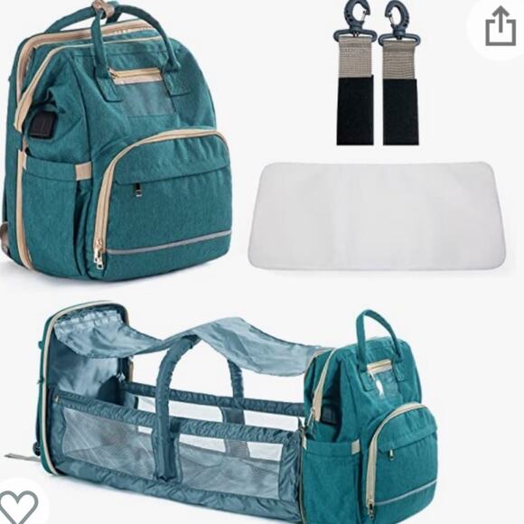 Handbags - Baby backpack Auto Foldable Crib, USB Charging Port and Shade Cloth